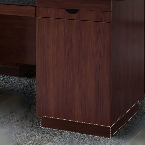 A modern 1.2-meter executive office desk in walnut finish, featuring a spacious tabletop and two drawers.