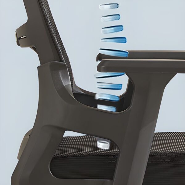 High-back ergonomic executive seat featuring adjustable lumbar support and sleek design, perfect for modern offices.