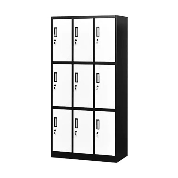 9-Locker Steel Office Storage Cabinet with nine secure compartments, modern design, and powder-coated finish.