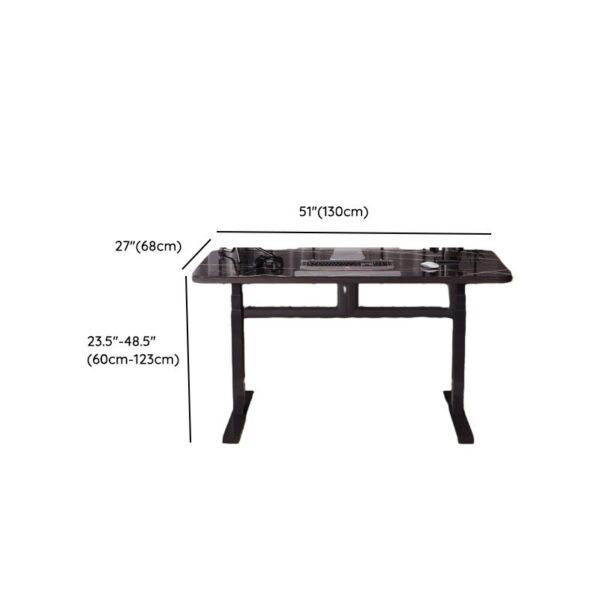 Electric Height Adjustable Standing Desk with a minimalist design and programmable height settings.