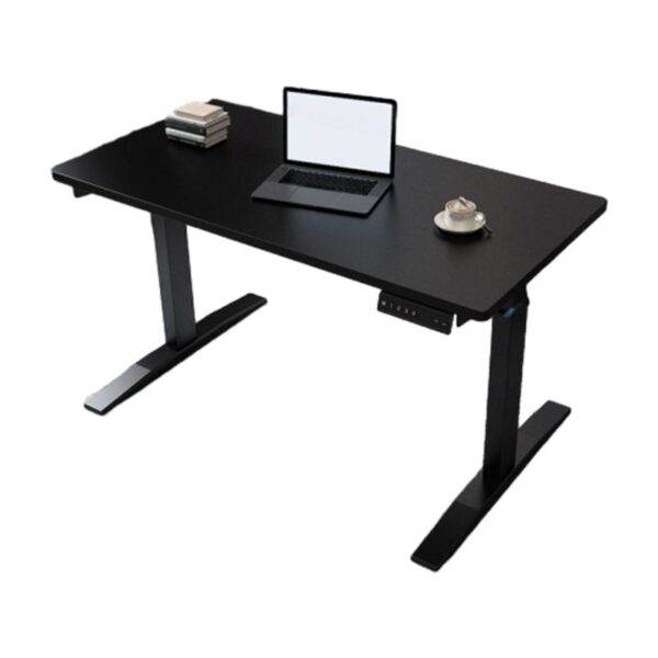 Electric Height Adjustable Standing Desk with a minimalist design and programmable height settings.