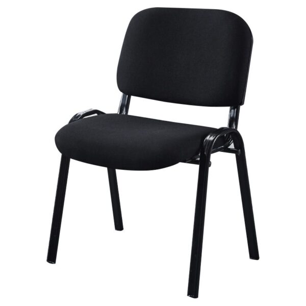 Black Tosca Visitors Office Chair with ergonomic design and padded seat, set against a modern office backdrop.