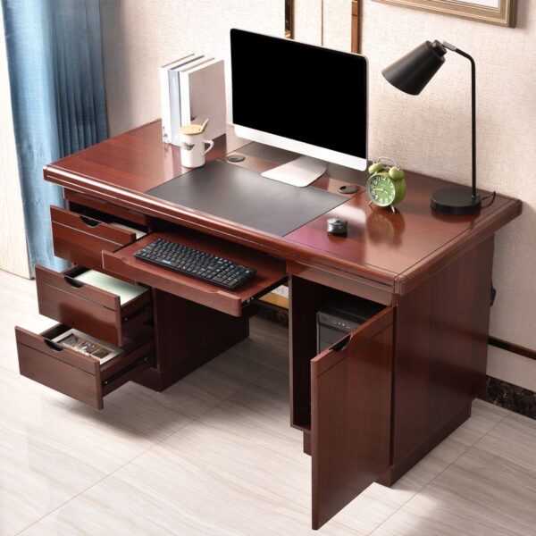 1.4-meter Boss Executive Office Desk in a stylish office setting, showcasing a sleek finish and spacious workspace.