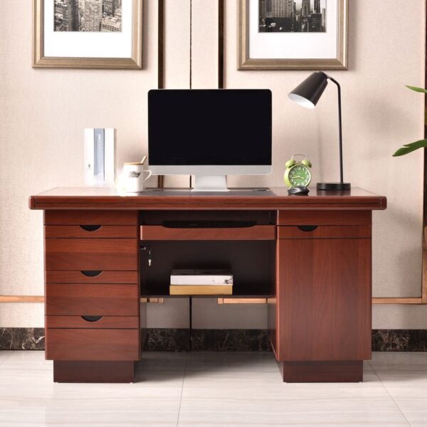 1.4-meter Boss Executive Office Desk in a stylish office setting, showcasing a sleek finish and spacious workspace.