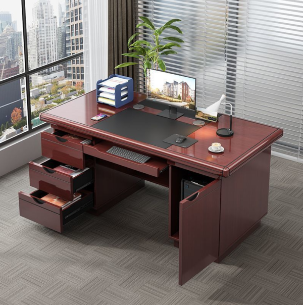 1400mm Executive Office Desk with Drawers, showcasing a sleek design and ample storage space in a modern office setting.