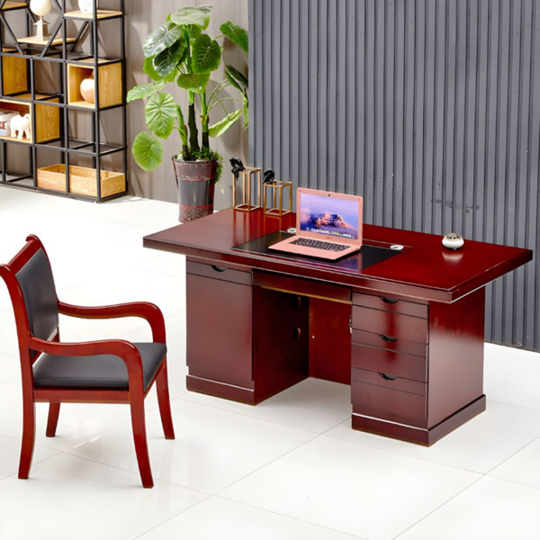 1400mm Executive Office Desk with Drawers, showcasing a sleek design and ample storage space in a modern office setting.