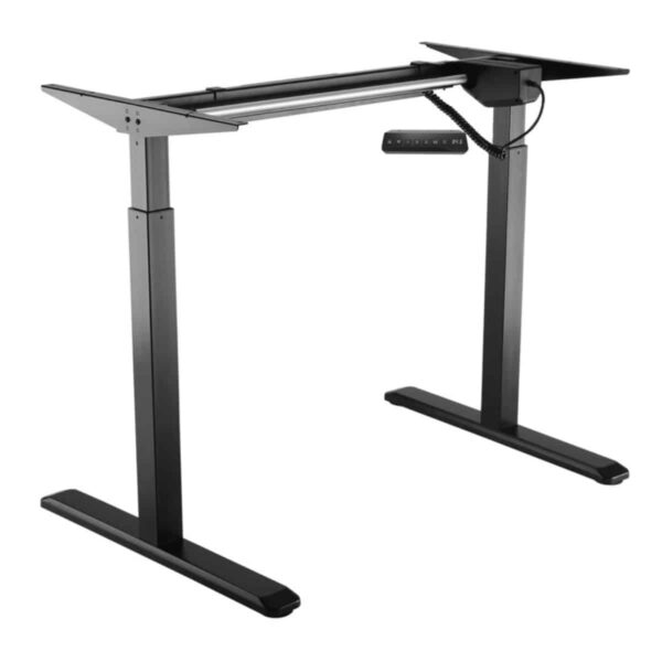 1.4 Meters Height Adjustable Standing Desk with a modern design, featuring an electric lift system and spacious tabletop in a stylish office setting.