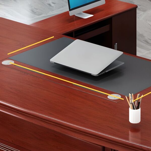 2 Meters L-shaped Modern Executive Desk with sleek wood finish and metal accents in a contemporary office setting.