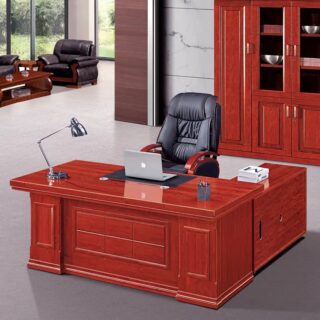 1.8 Meters L-Shaped Executive Office Table featuring a spacious work surface, integrated drawers, and a modern design in a stylish office environment.