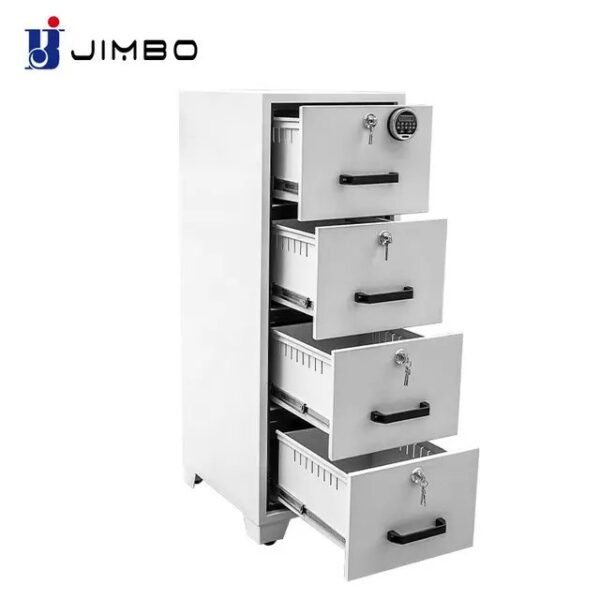 4-Drawer Diplomat Fireproof Safe Cabinet showcasing sleek design and secure storage.