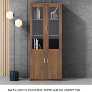 Neo Front 2-Door Wooden File Cabinet featuring a sleek design and spacious interior.