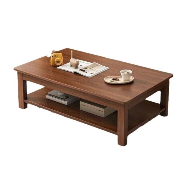 Modern Solid Office Coffee Table made of high-quality wood, featuring a sleek design in a contemporary office setting.