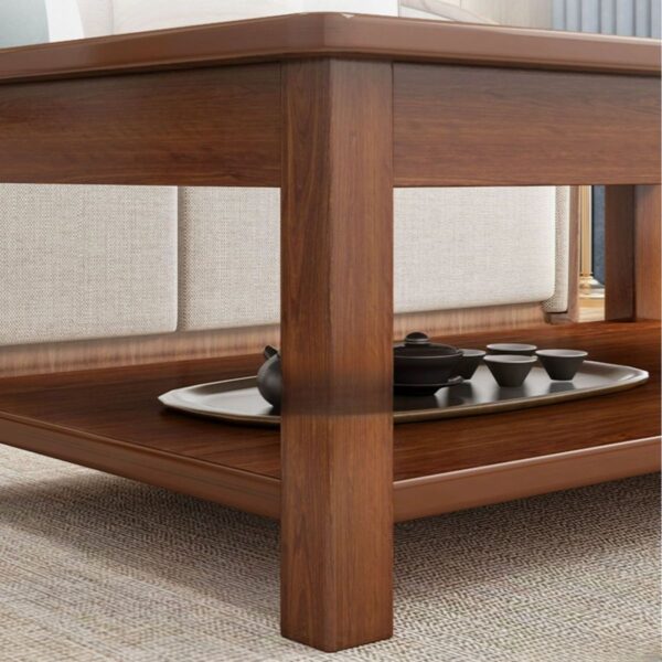 Modern Solid Office Coffee Table made of high-quality wood, featuring a sleek design in a contemporary office setting.