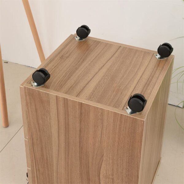 Three Drawers Mobile Storage Pedestal with sleek design and wheels for easy movement, ideal for office organization.