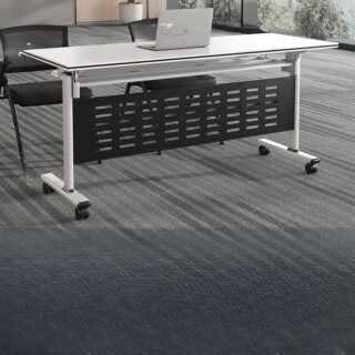 Double Pedestal Foldable Office Table with a spacious surface, designed for versatility in office settings.