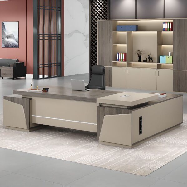 1800mm Modern Executive Office Desk with a minimalist design and integrated cable management.