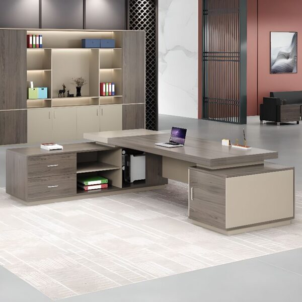 1800mm Modern Executive Office Desk with a minimalist design and integrated cable management.