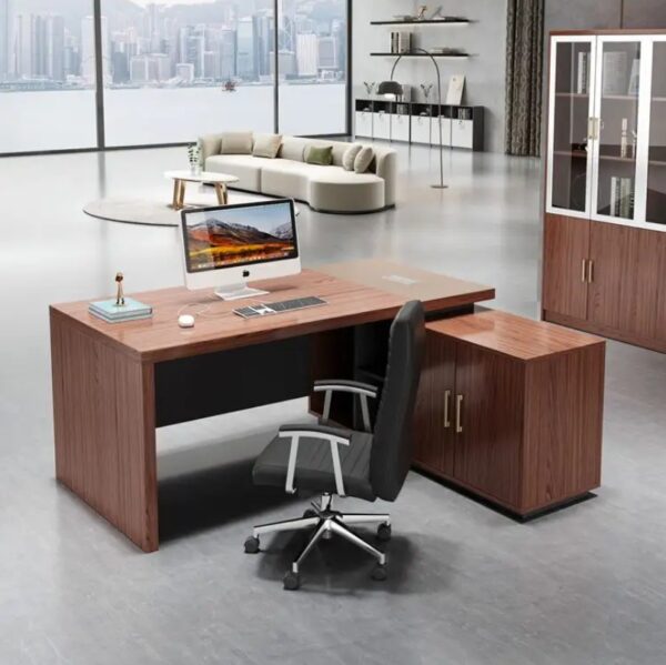 1400mm Executive Office Desk in a modern office setting, showcasing its spacious surface and stylish design.