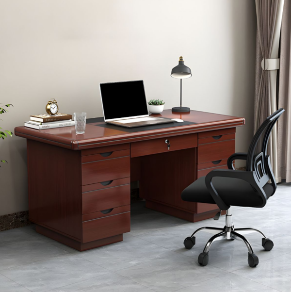 1400mm Executive Office Desk with Drawers, showcasing a sleek design and ample storage space in a modern office setting.