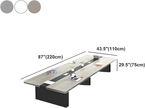 4.8 Meters Modern Boardroom Table in an elegant meeting room setting, designed for large group discussions.