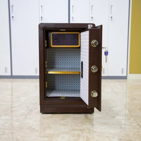 80 kg Digital Fireproof Safe with digital lock, showcasing its sleek design and durable construction in a modern office setting.