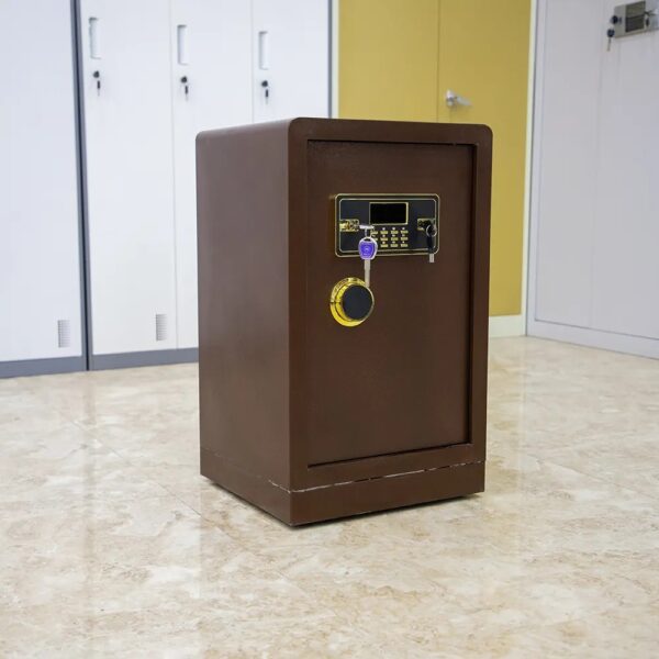 80 kg Digital Fireproof Safe with digital lock, showcasing its sleek design and durable construction in a modern office setting.