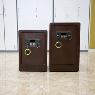 80 kg Digital Fireproof Safe with digital lock, showcasing its sleek design and durable construction in a modern office setting.