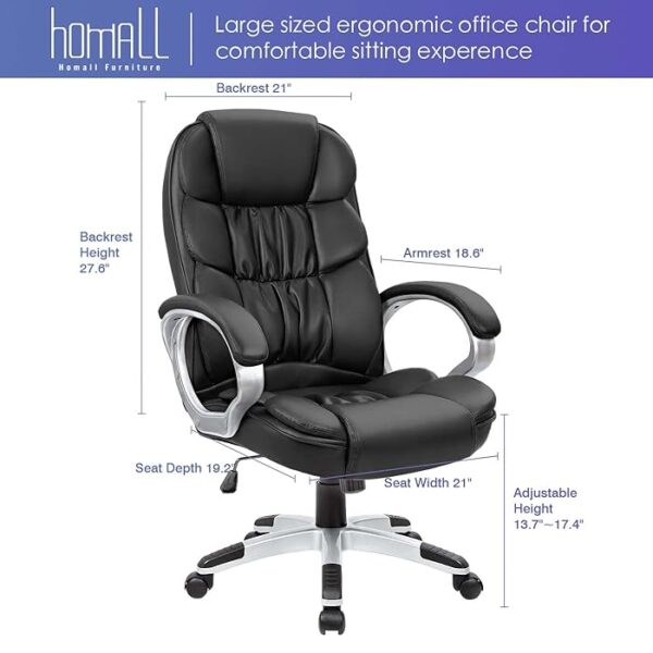 Directors Executive Office Leather Seat with high backrest in a modern office environment.