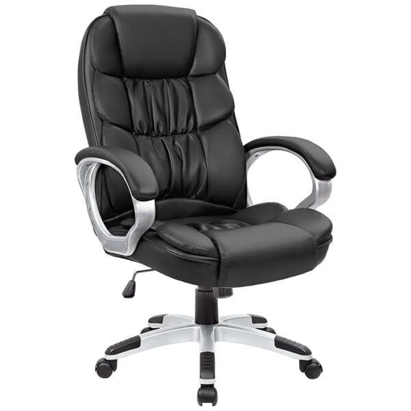 Directors Executive Office Leather Seat with high backrest in a modern office environment.