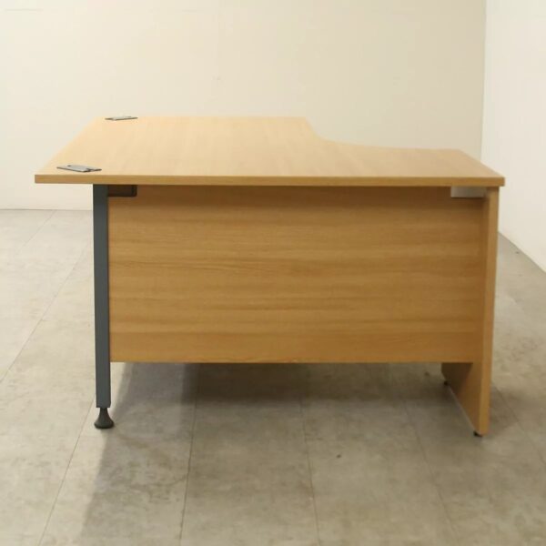 1400mm L-shaped Office Wooden Desk with a spacious surface and built-in storage, showcasing a modern design in a stylish workspace.