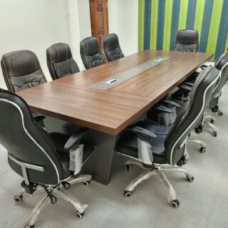 3-Meters Modern Boardroom Office Table featuring a sleek design, ideal for professional meetings and collaborative sessions.