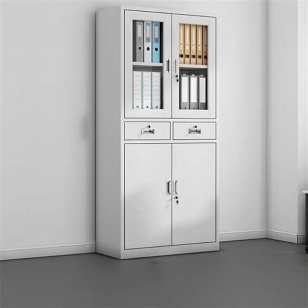 Steel Vertical Filing Cabinet with multiple drawers, designed for efficient office organization and durability