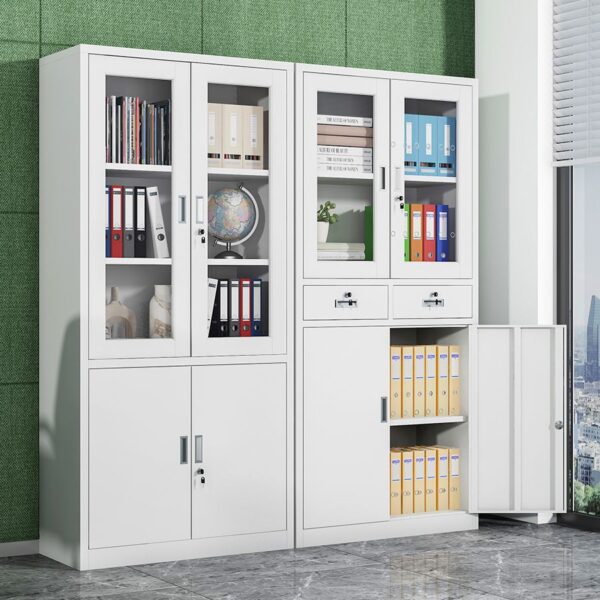 Steel Vertical Filing Cabinet with multiple drawers, designed for efficient office organization and durability