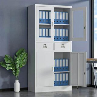 Steel Vertical Filing Cabinet with multiple drawers, designed for efficient office organization and durability