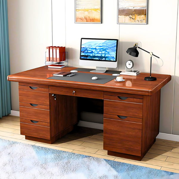 1.4 Meters Staff Executive Office Desk with drawers in a modern office setting.