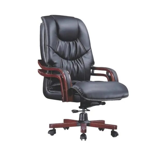 High Back Directors Office Seat with ergonomic design and luxurious faux leather upholstery in a modern office setting.