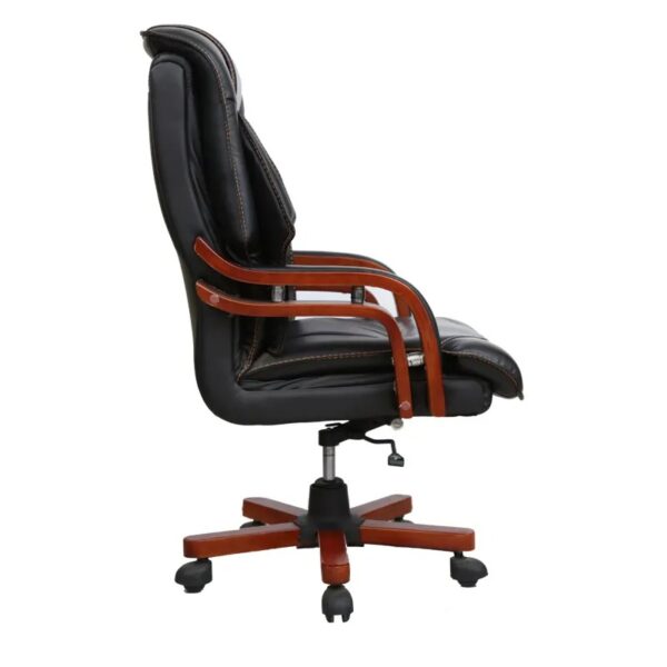 High Back Directors Office Seat with ergonomic design and luxurious faux leather upholstery in a modern office setting.