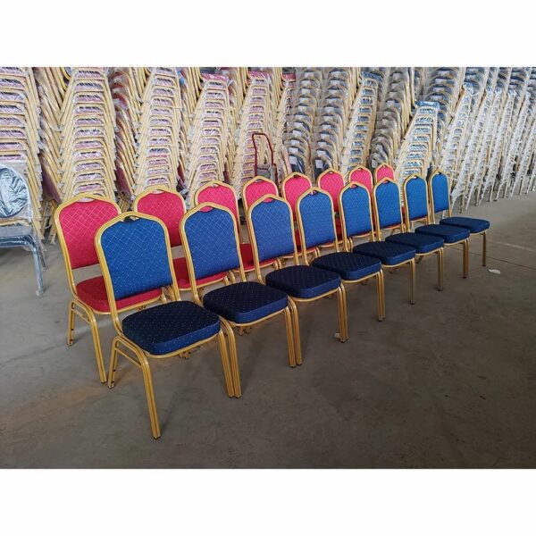 Blue Stylish Banquet Conference Chair with plush upholstery and modern design, ideal for various event settings.