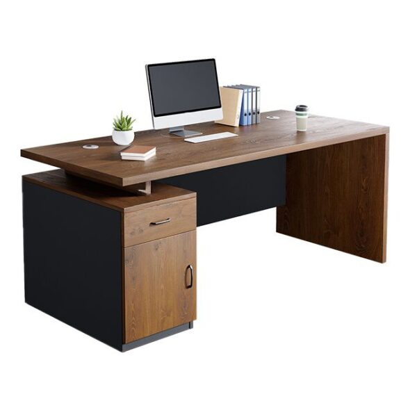 1400mm Wooden Executive Office Desk with a polished finish, spacious work surface, and built-in storage.