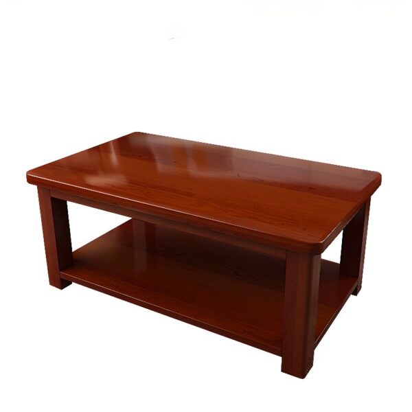 Modern Solid Office Coffee Table made of high-quality wood, featuring a sleek design in a contemporary office setting.