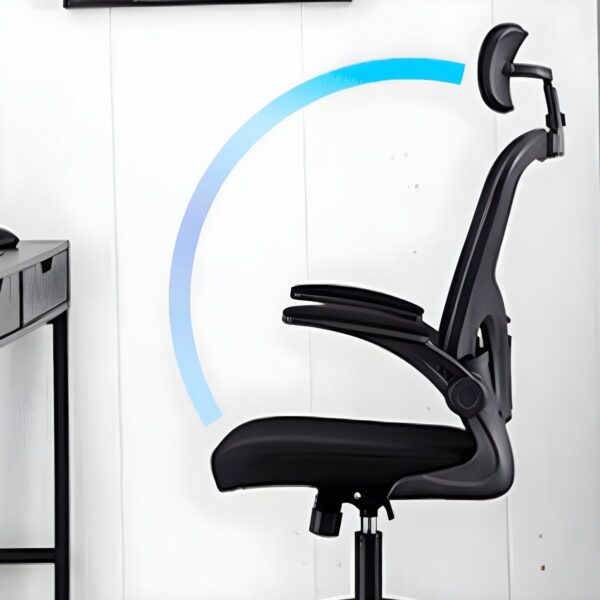 High-Back Orthopedic Executive Seat in a modern office setting, showcasing its ergonomic design and plush upholstery.