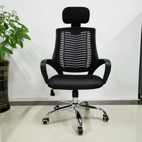 Black Executive Headrest Office Chair with ergonomic design, premium leather upholstery, and adjustable features for maximum comfort.