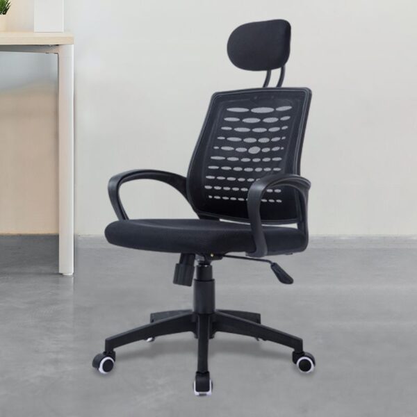 Height Adjustable Swivel Office Chair with ergonomic design and breathable fabric, perfect for modern workspaces.