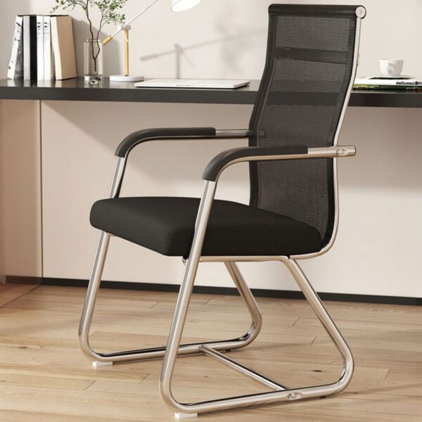 Upholstered high back office chair with modern design and ergonomic support in a stylish workspace.