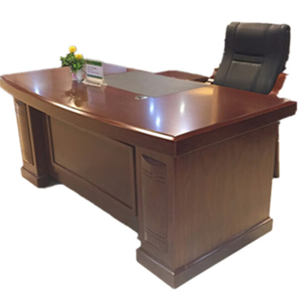 1600mm Executive Solid Wood Office Table with spacious work surface and natural wood finish, perfect for executive offices and home workspaces.