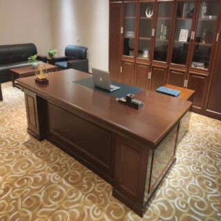 A 1600mm Executive Directors Study Office Desk, featuring a spacious work surface, built-in drawers, and a sleek, professional design.