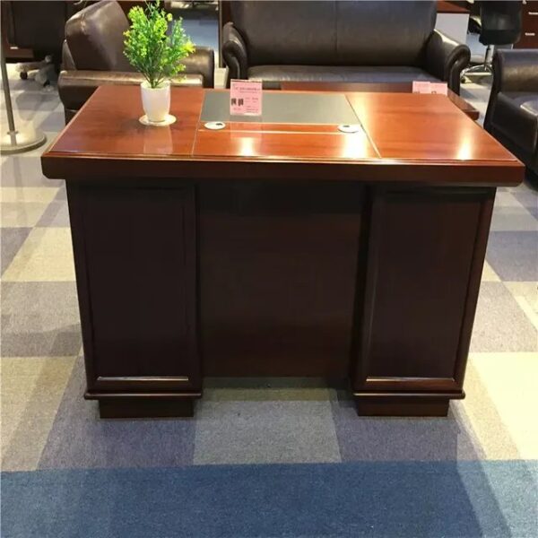 1400mm Rectangular Office Computer Desk with spacious work surface and sturdy metal legs in a modern office setting.