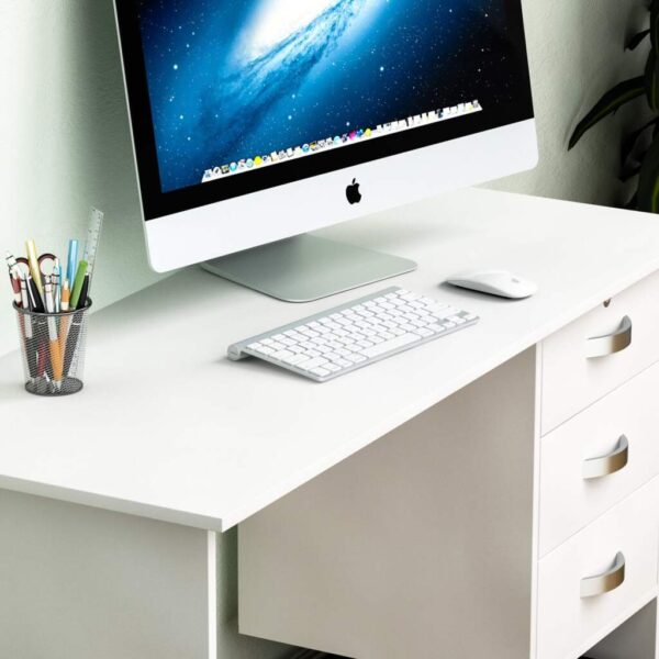 1200mm Home Office Study Computer Desk with a sleek, minimalist design, featuring a spacious work surface and storage options.