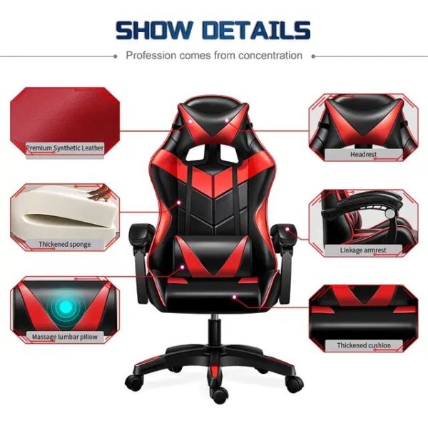 Discover the Neo Faux Leather Sport Racing Gaming Chair, offering ergonomic comfort and a sleek design. Perfect for gamers and office use.