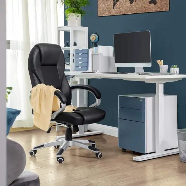 Upgrade your office with the Gucca Executive Leather Office Chair, where comfort meets elegance, and transform your workspace into a hub of productivity.